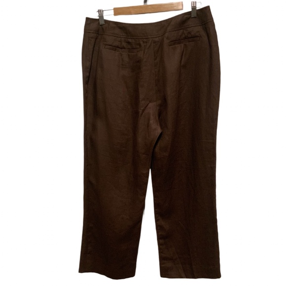 Style & Co. Brown Linen Cropped Pants - Picture 2 of 9